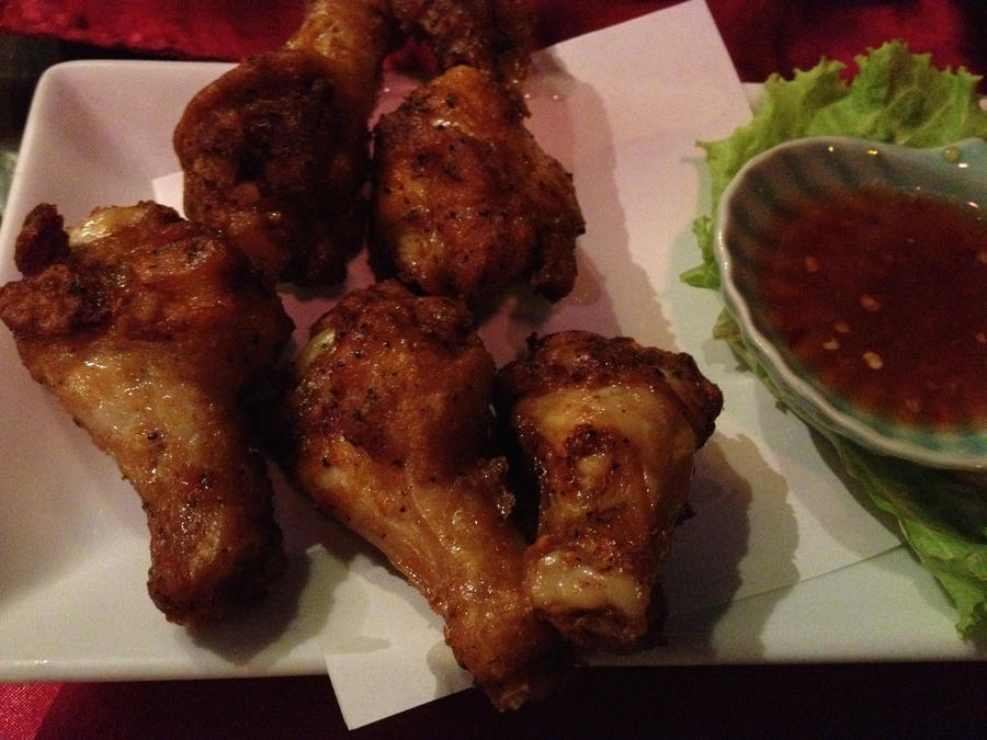 Fried Chicken Drumlets with Thai Dipping Sauce