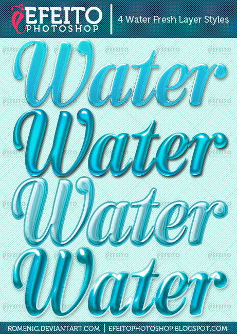 Water Style Bitmap 4 Free Water Layer Styles by Romenig on DeviantArt