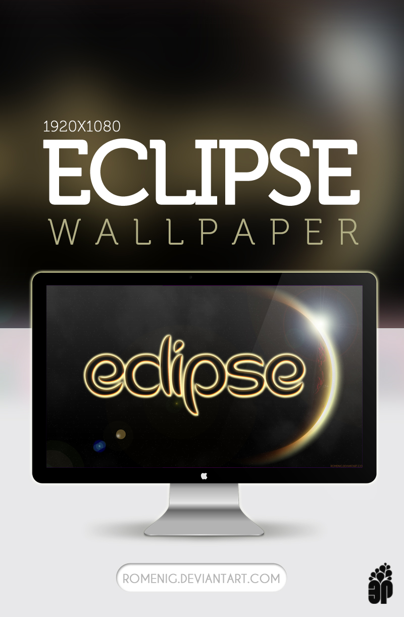 Eclipse Text Style Wallpaper