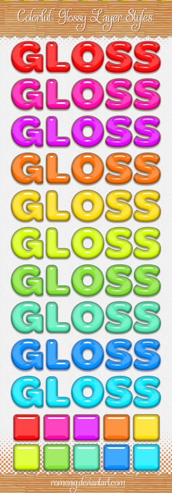 Colorful Gloss Layer Styles