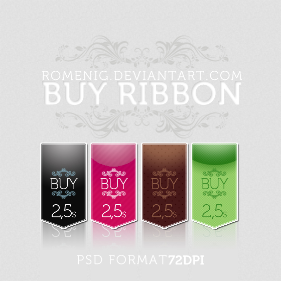 Free Ribbons PSD Format