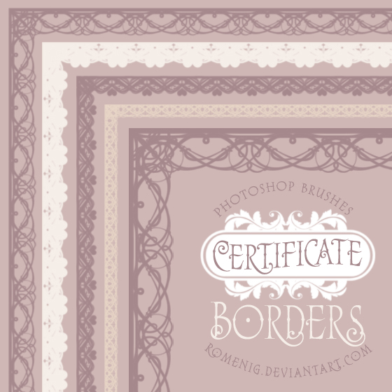 Certificate Borders Brush Set