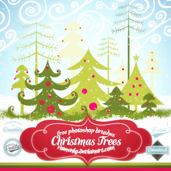 FREE CHRISTMAS TREES BRUSH SET