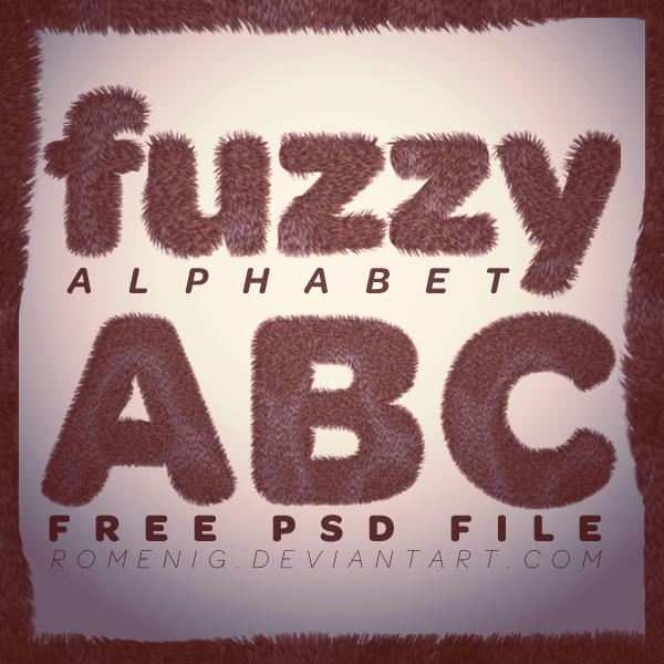 Free Fuzzy Alphabet PSD File by Romenig on DeviantArt