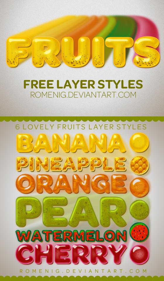 Fruits Layer Styles-vert