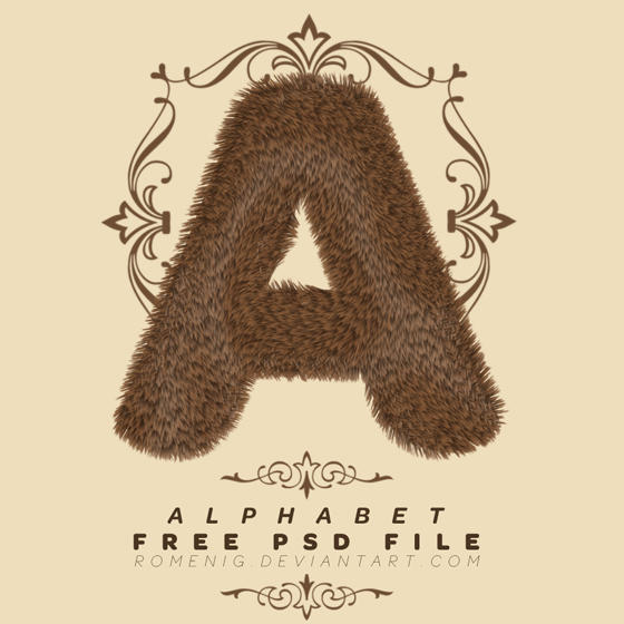 Free Fuzzy Alphabet PSD File by Romenig on DeviantArt