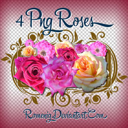 4 PNG Rose Set