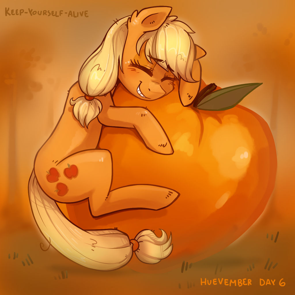 [Huevember] Big, orange november apple (Redraw!)