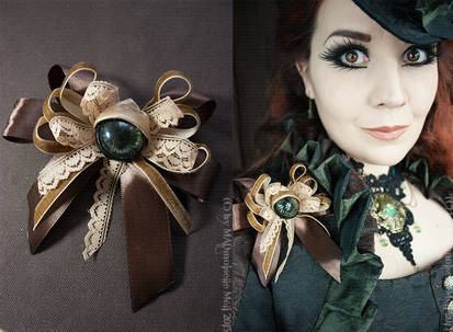 Steampunk Eye Fascinator and Brooch