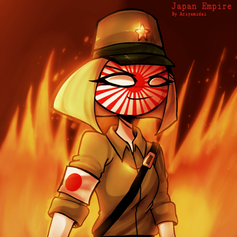 Japan Empire Countryhumans  Human flag, Japan, Country art