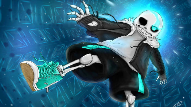 Virus!Sans WALLPAPER - SPEEDPAINT