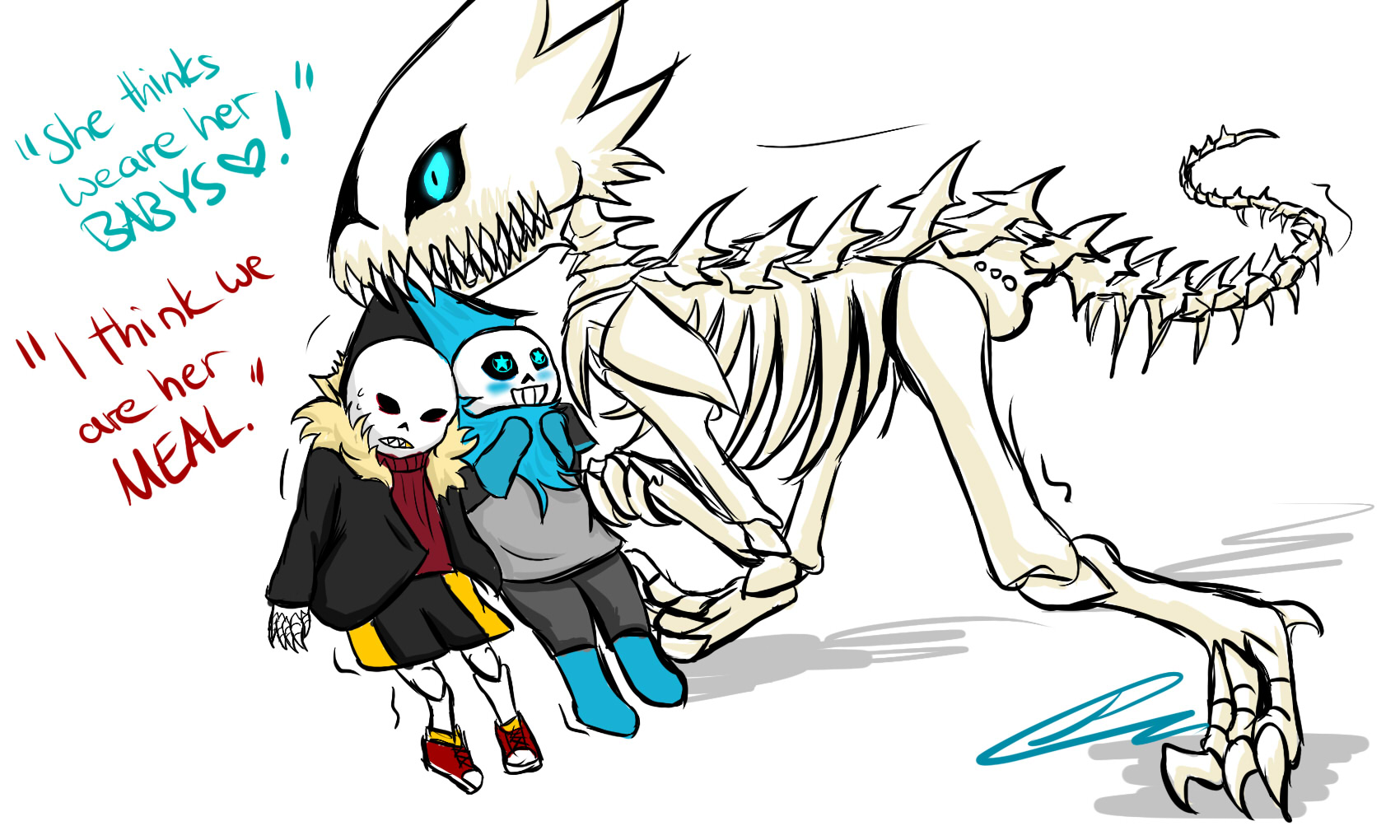 GB Dinosaur - UF! and US!Sans [Sketch / STREAM]