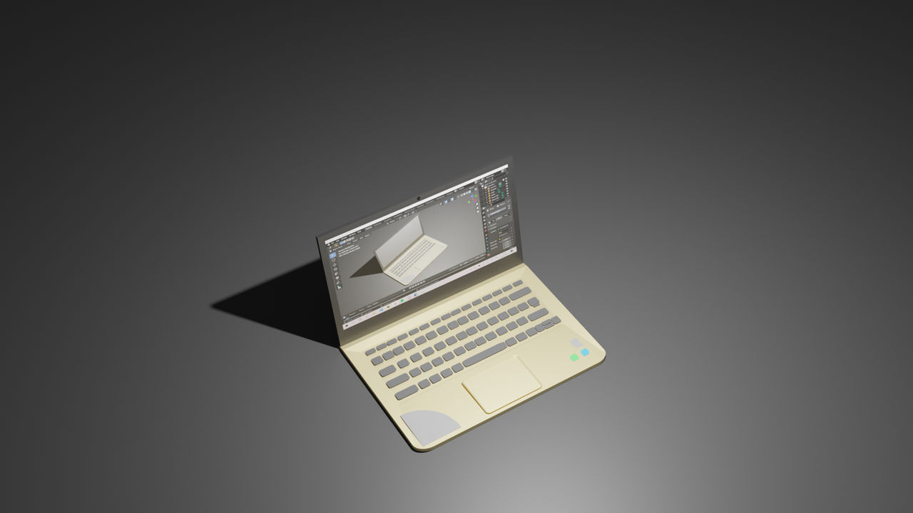 A low-poly laptop by soapyystain on DeviantArt