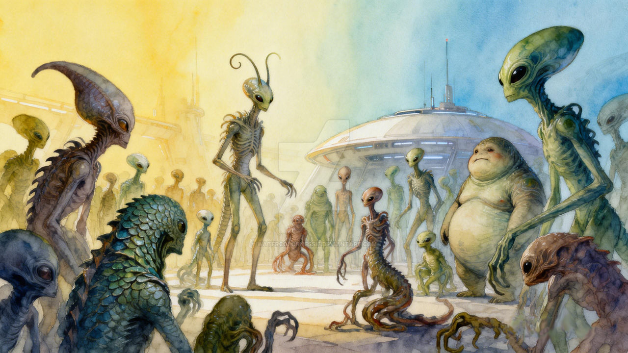 Alien Life Deviantart Alien by WatercolorNessie on DeviantArt