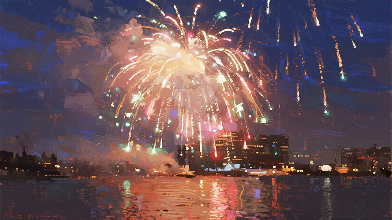 Fireworks Deviantart Fireworks by WatercolorNessie on DeviantArt