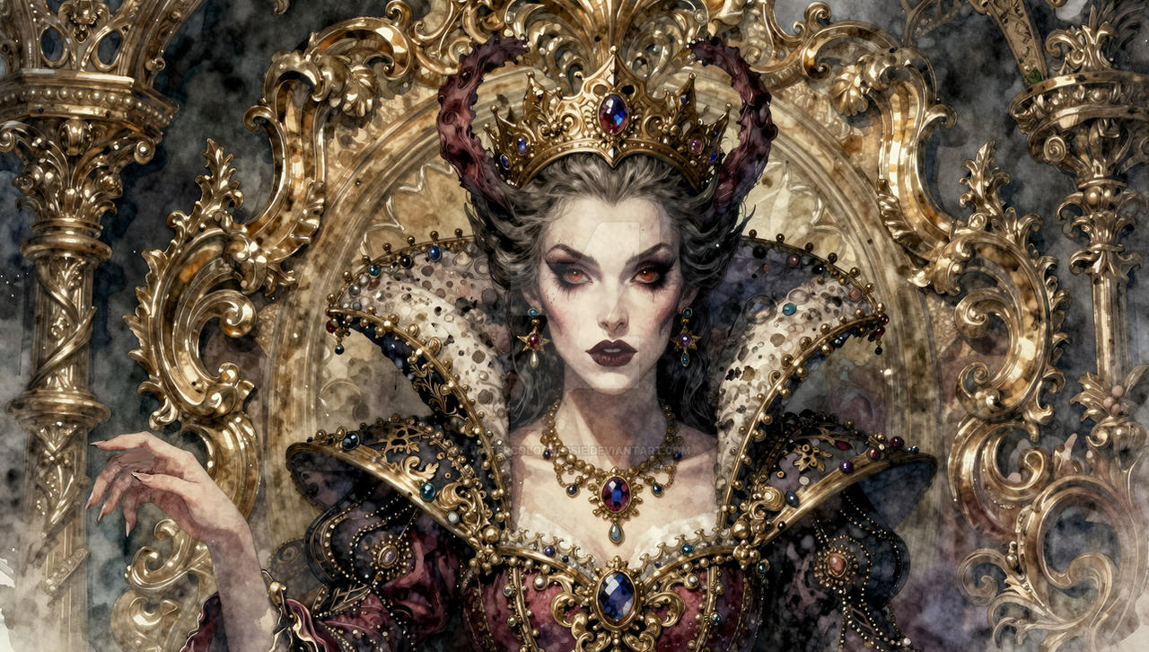 Evil Queen Using Computer The Evil Queen by WatercolorNessie on DeviantArt