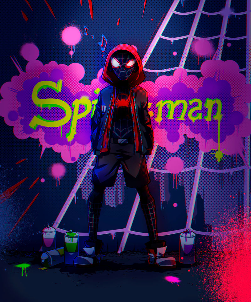 figurine spider man into the spider verse