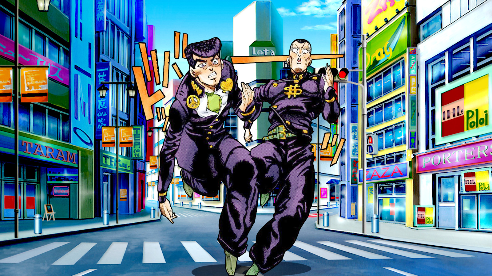 JoJo's Bizarre Adenture Josuke and Okuyasu