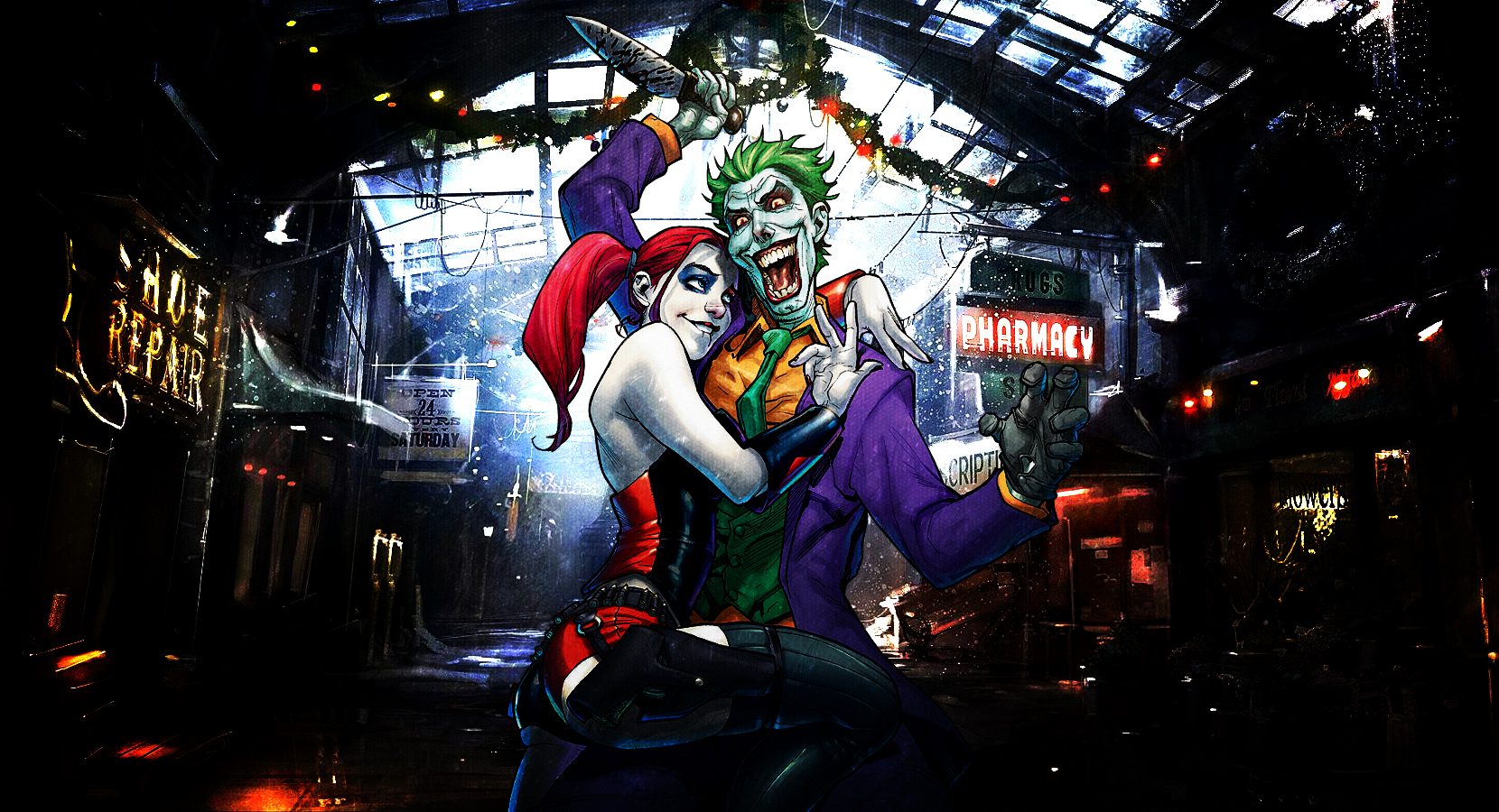 Harley Quinn and Joker Wallpaper VER.2 by Franky4FingersX2 on DeviantArt