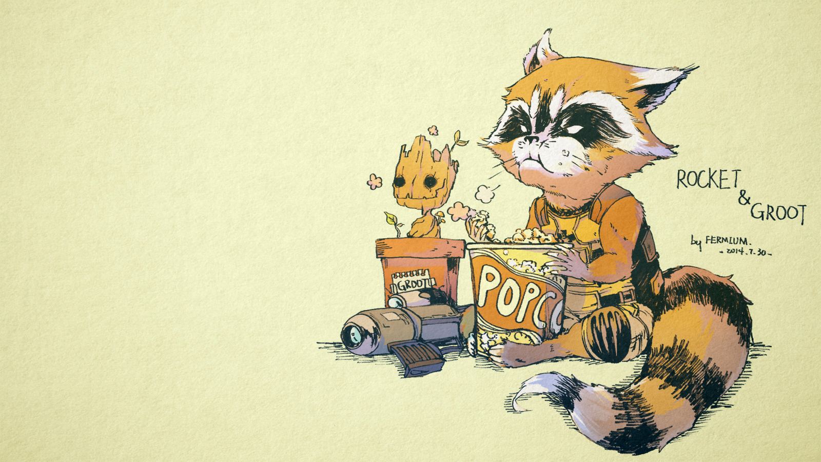 Rocket and Groot Wallpaper by Franky4FingersX2 on DeviantArt Rocket and Groot Wallpaper by Franky4FingersX2 on DeviantArt
