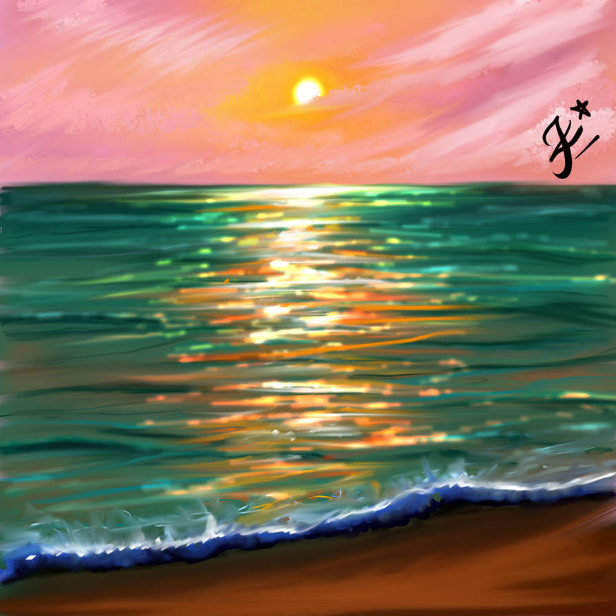Ocean Draw Digital How To Draw The Ocean Digital