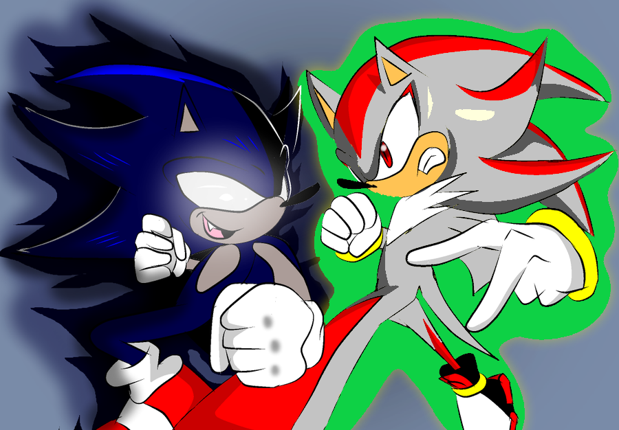 Hyper Sonic Vs. Hyper Shadow by Sonicguru on deviantART