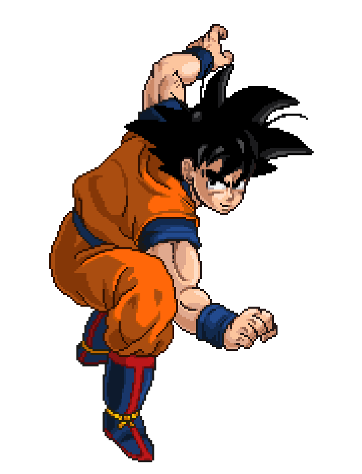 Goku in classic fighting pose by Ghostspriterbrl on DeviantArt Goku in classic fighting pose by Ghostspriterbrl on DeviantArt