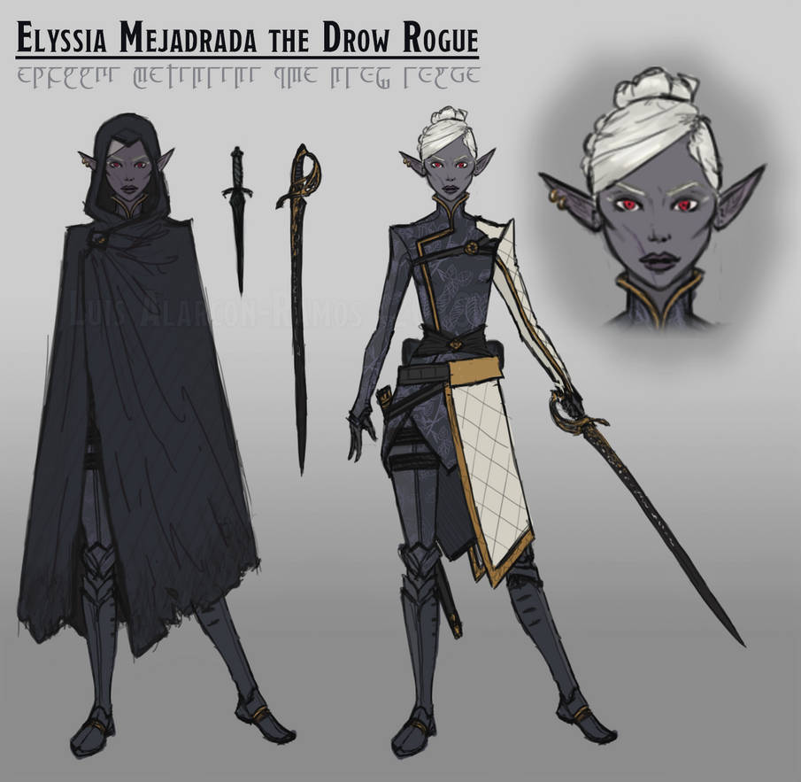 DnD Dark Elf Character Redesign Elyssia Mejadrada by luisalarconramos ...