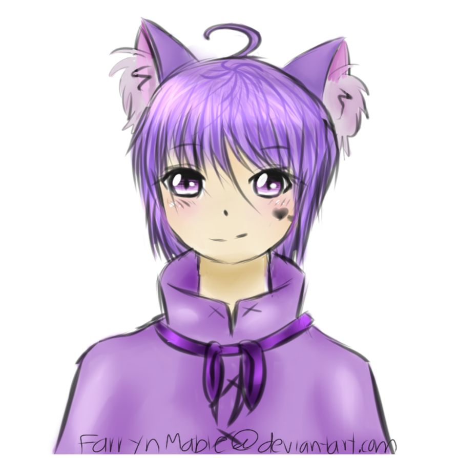 Purple Cat Girl. 