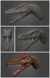 Velociraptor head - Sculptris