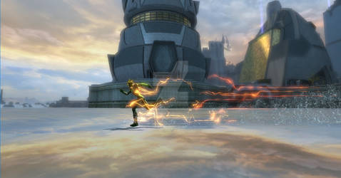 Inertia running on water 2 (DC Universe Online)