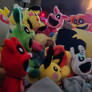 Smiling critters in bed 1