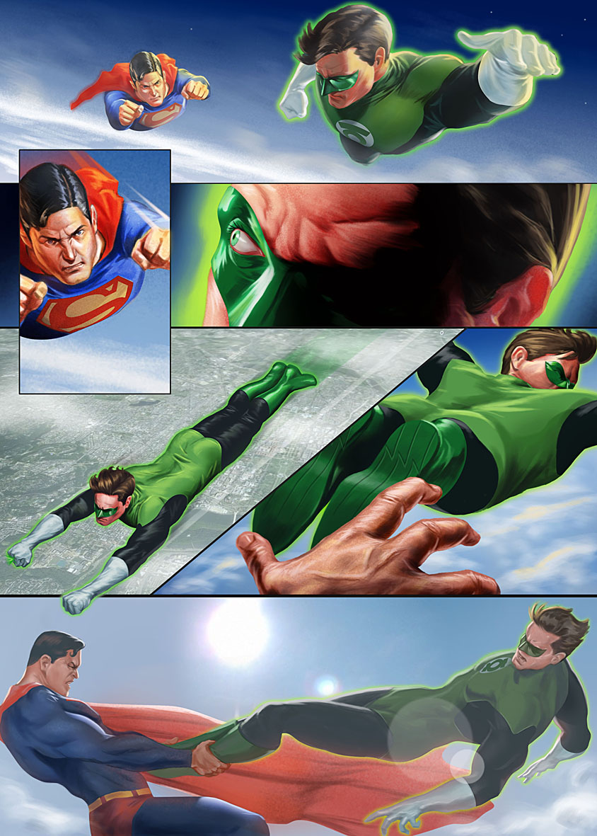 Superman Vs. Green Lantern by JoeTromundo on DeviantArt
