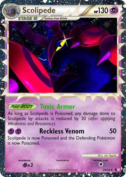 pokemon scolipede card : B&W - EMERGING POWERS 40/98 Colorless Steamroller (60) This attacks damage isnt affected by Resistance 2012 Pokemon Japanese Black &