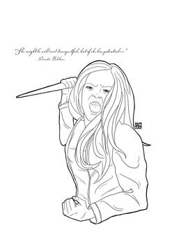 Badass Rose Hathaway - lineart