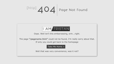 I Am Tristan 404 Design