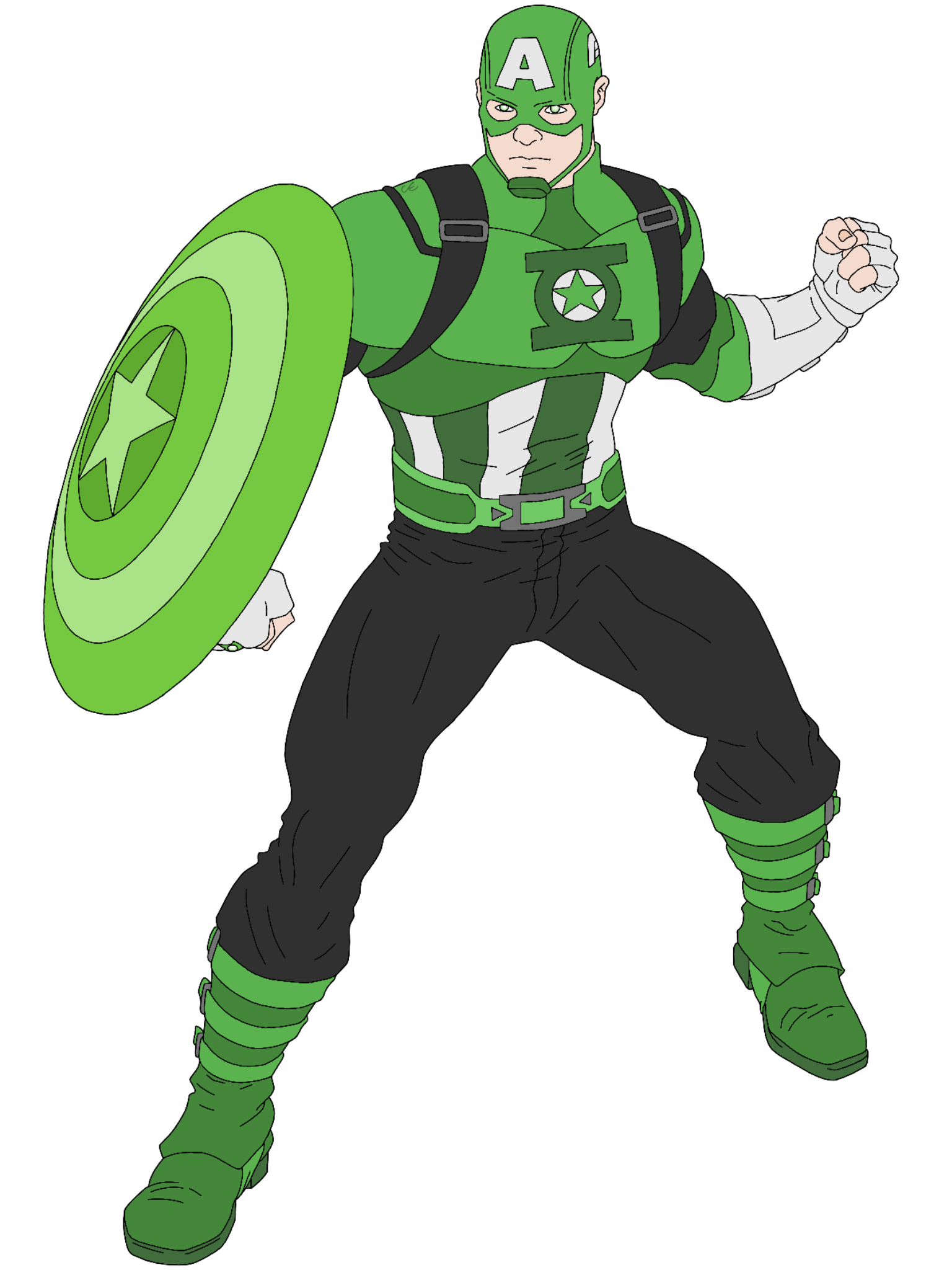 Captain America x Green Lantern + Story