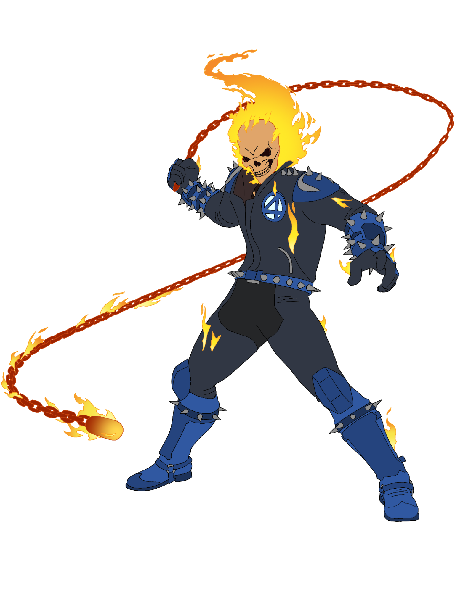 Ghost Torch Human Torch x Ghost Rider by LordDerpington171 on DeviantArt