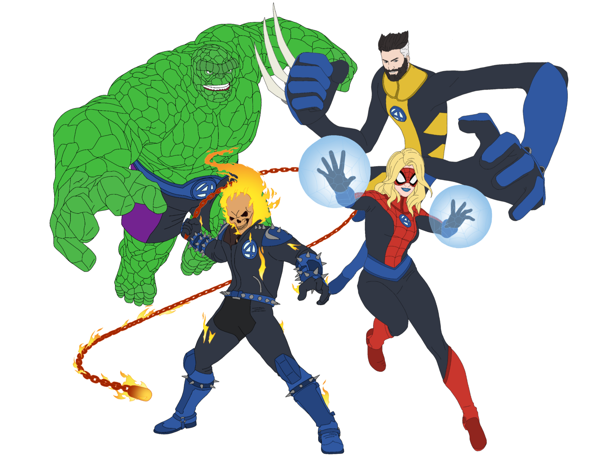 The Fantastic Four x The New Fantastic Four by LordDerpington171