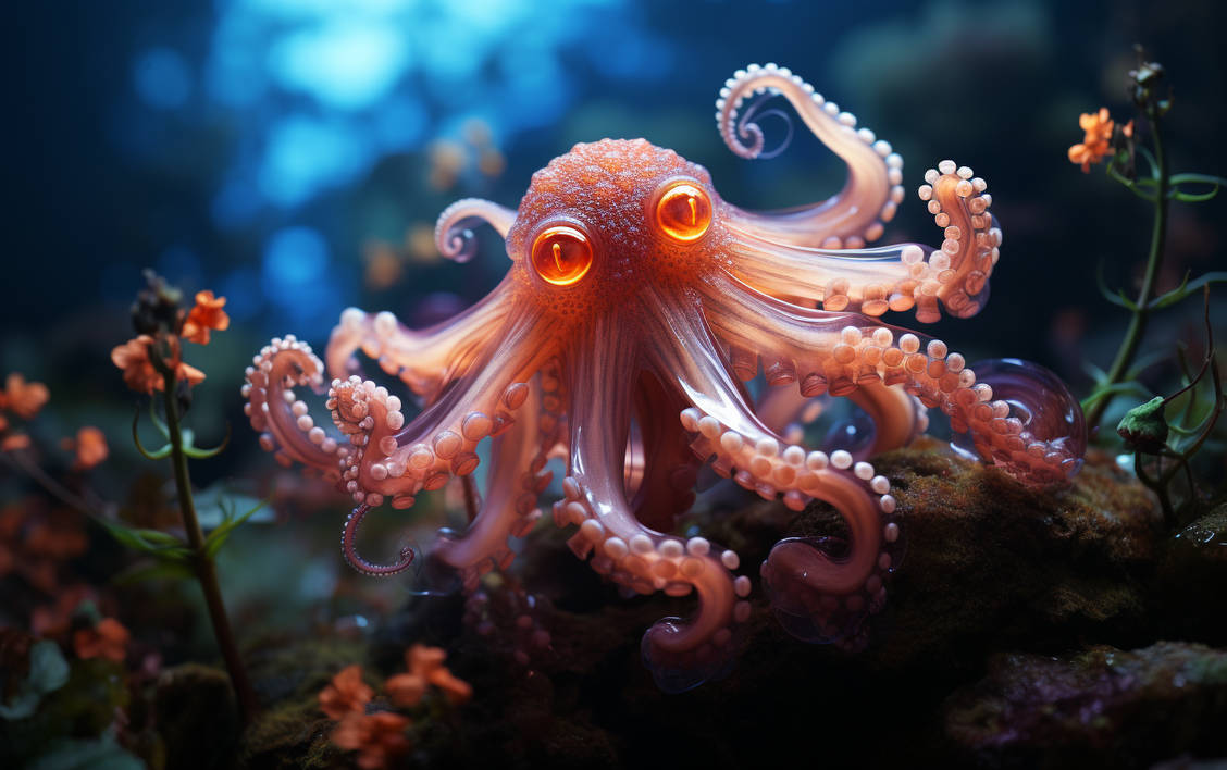 A close-up of an octopus under the sea by ManTec on DeviantArt