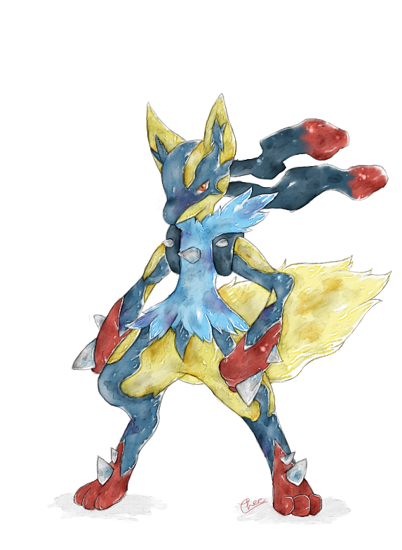 Mega Lucario (Shiny) by 221blocked on DeviantArt