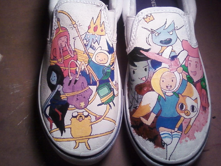Adventure Time Shoes by BrokenAutumnWings on DeviantArt