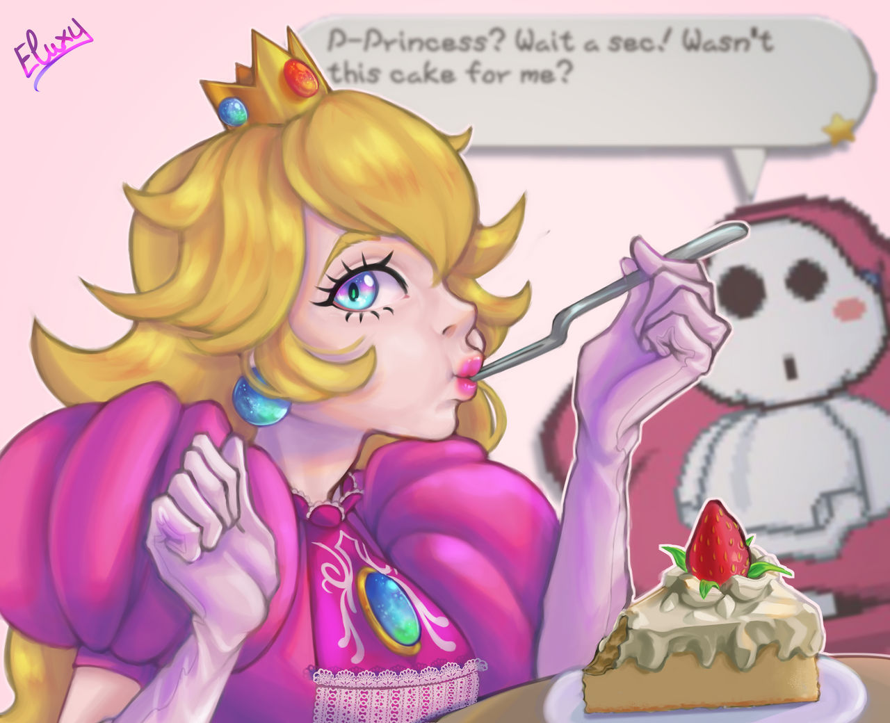 Princess Peach Special Strawberry Cake by Elluxy on DeviantArt