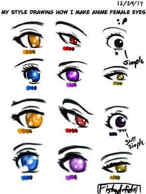 Various Female Anime+Manga Eyes by Elythe on DeviantArt