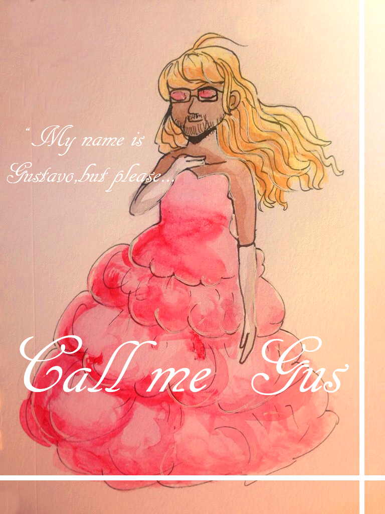 Gus Sorola in His Quinceanera Dress