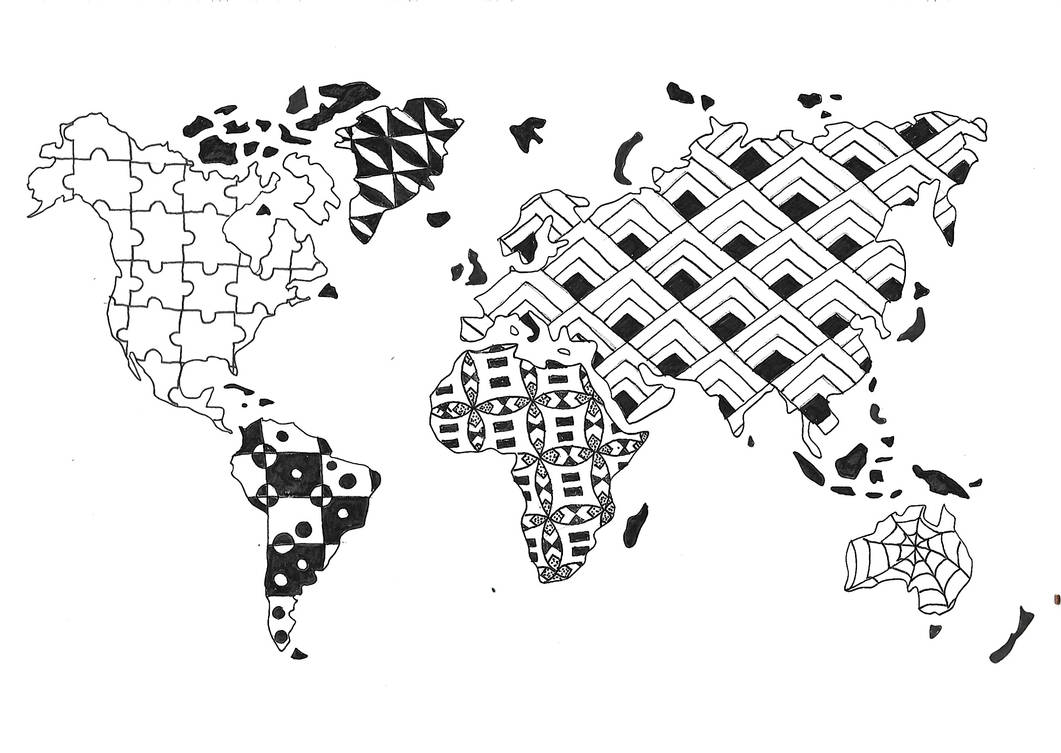 Zentangle Map By Skyespirit86 On DeviantArt