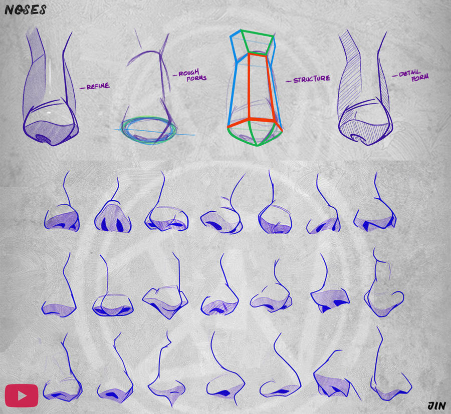 Nose tutorial by denzal on DeviantArt