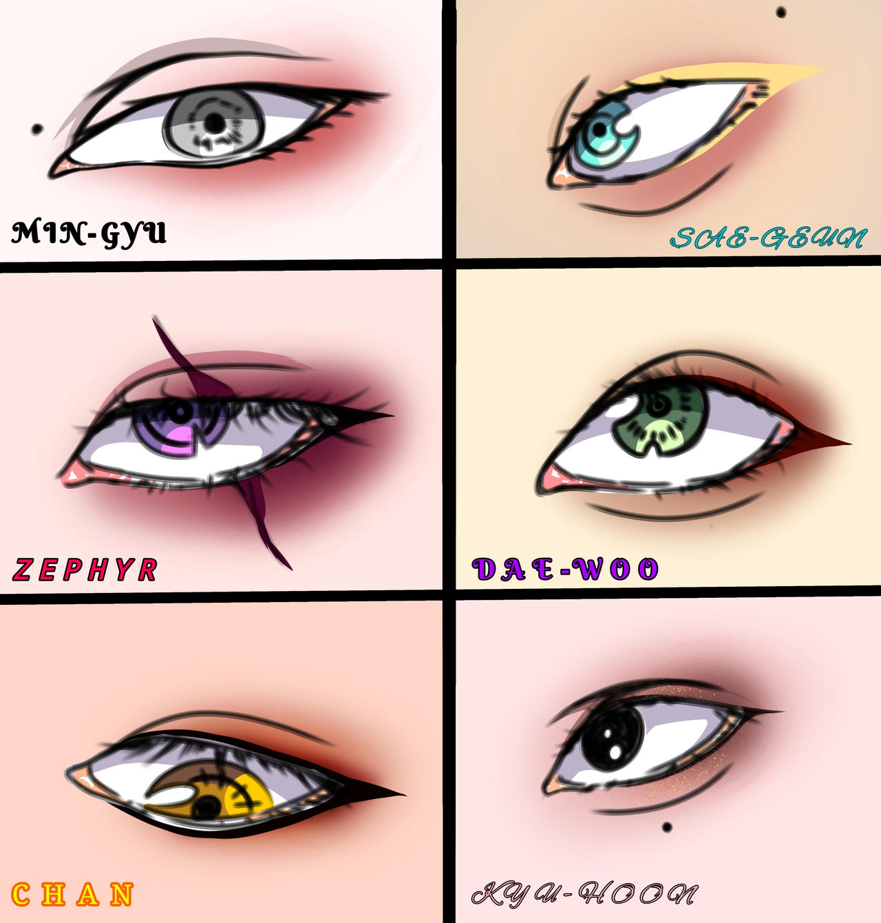 Oc Eye Types M'OC Eye's by Zephyrillia on DeviantArt