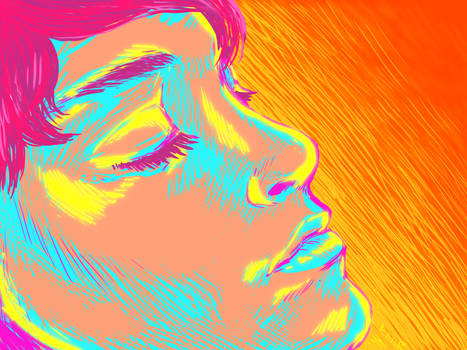 Bright colors another night shading lines