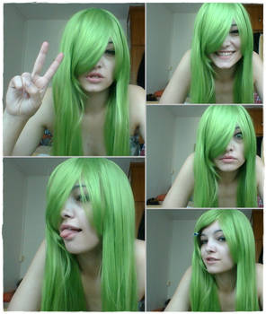 Green wig